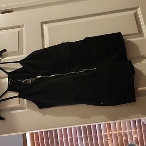 Bebe Lucy Zip Front False Suede Romper